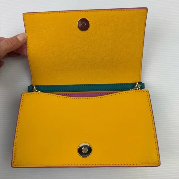 DVF Diane Von Furstenberg   Leather Shoulder Crossbody Bag Clutch Chain Strap - Picture 8 of 16